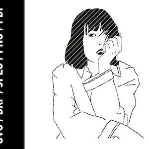 Siebdruckvorlage - Plotterdatei - Stencil file - Cut file - Screenprint - Vector file - LADY