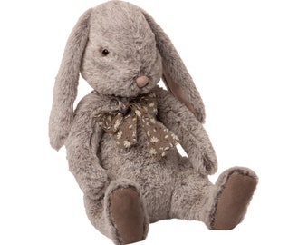 Fluffy Bunny Rabbit Plush Toy Grey