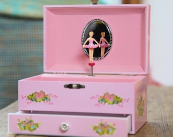 Pink Ballerina Music Jewellery Box