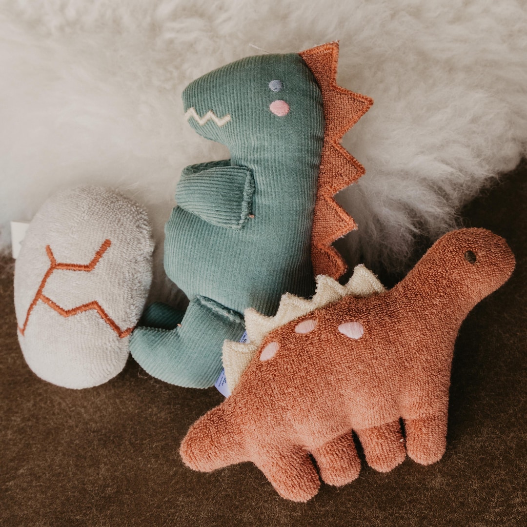 Soft Dinosaur Rattle Set - Etsy