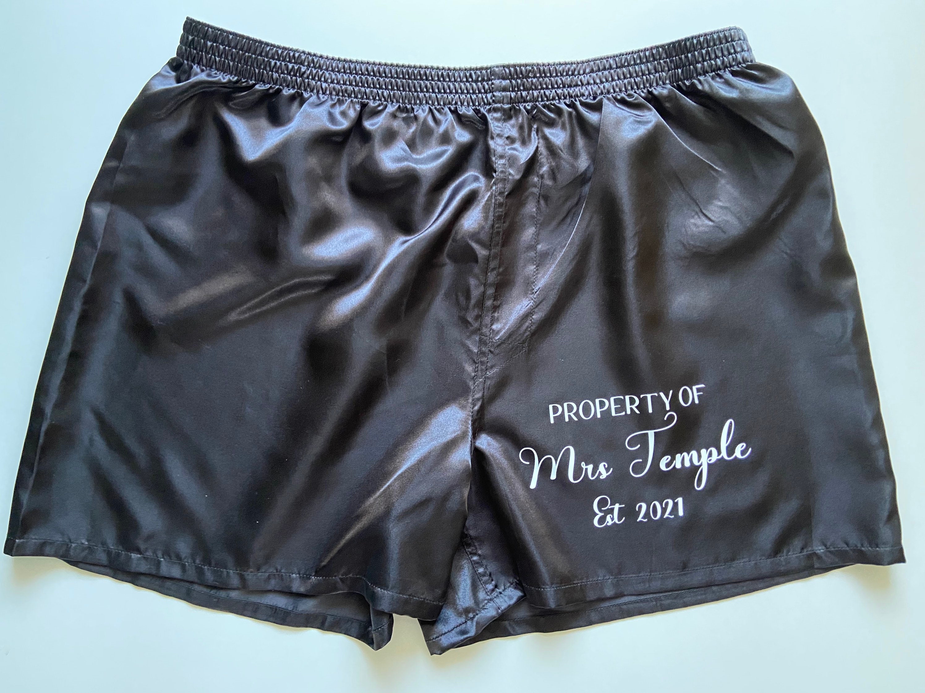 Personalised Satin Boxer shorts/Underwear Naughty & Funny Etsy