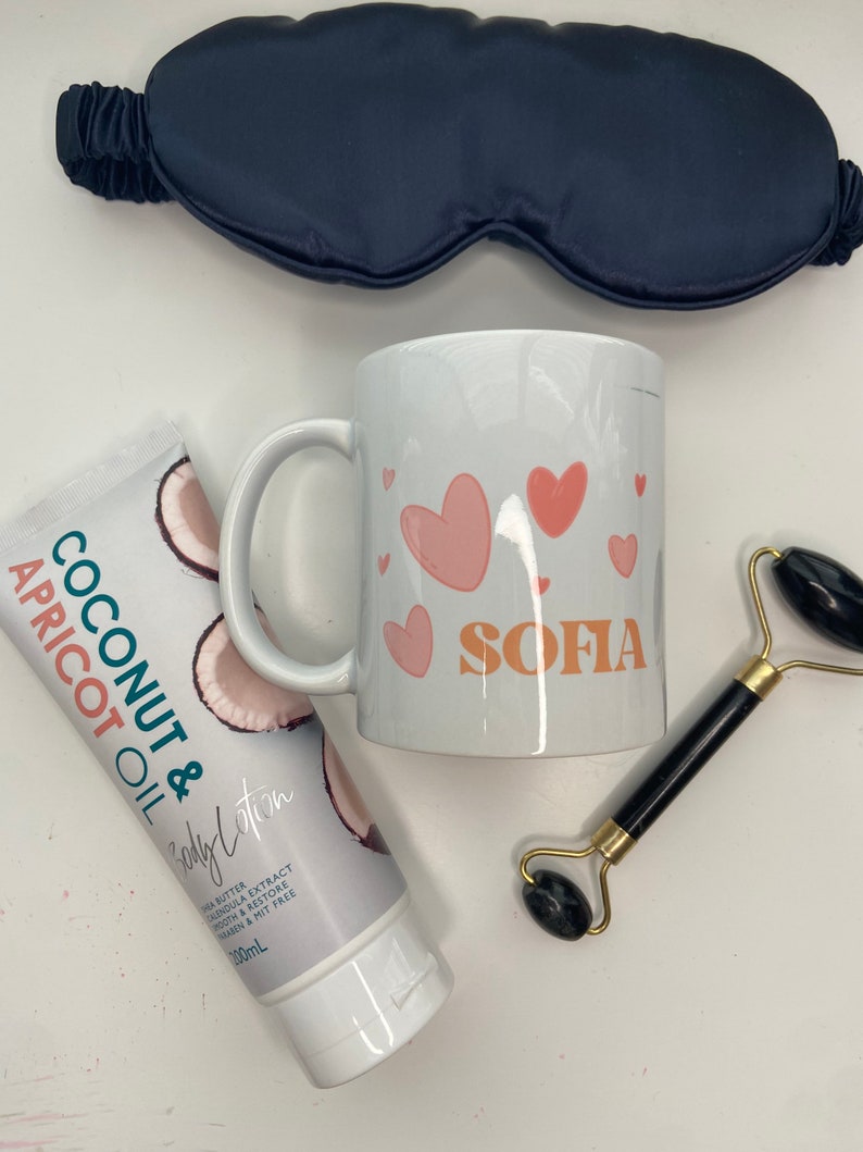 Mum Relax Gift Hamper With Personalised Watercolour Pressed Wildflower