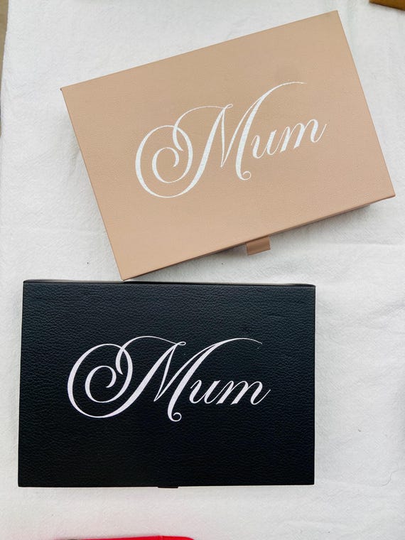 Personalised Jewellery box with name faux leather case with lid,  Jewellery Storage Organiser for Women, Bridesmaid proposal, gift for her