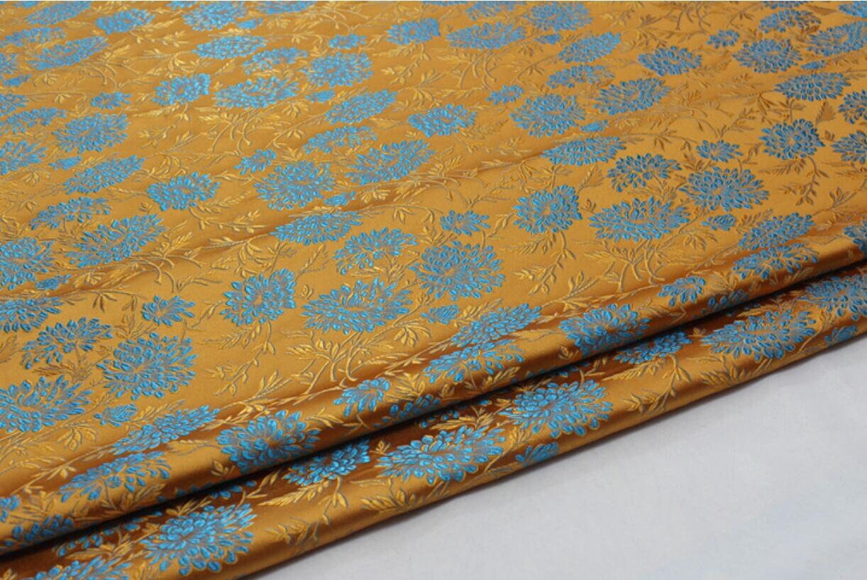 Chinese Brocade Fabric Material Chrysanthemum 150g Sofa Soft | Etsy