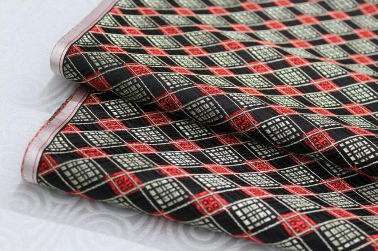Chinese Brocade Fabric material Diamond 250g Sofa soft | Etsy