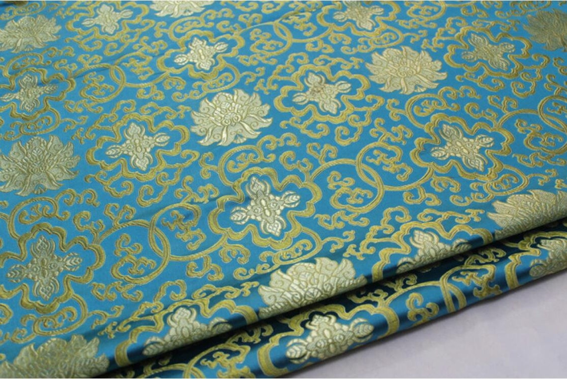 Chinesische Brokat Stoff Material Rich Money Flowers 130g | Etsy