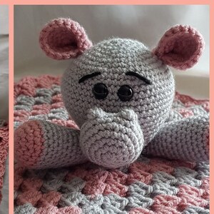 Nijlpaard Lovey | Nijlpaard veiligheidsdeken | Babycadeau | Cadeau babyjongen/meisje | Babyshower | Op bestelling gemaakt