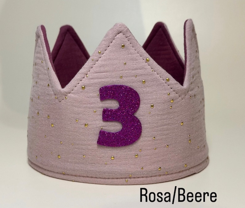 Birthday crown fabric crown muslin image 8