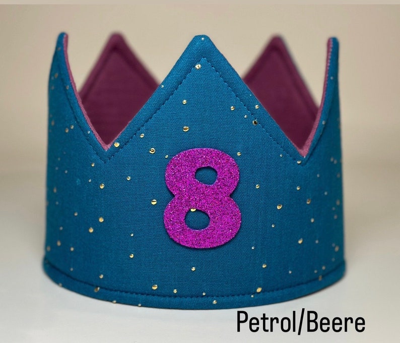 Birthday crown fabric crown muslin image 3