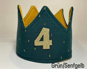 Birthday crown fabric crown made of muslin