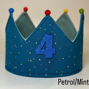 Birthday crown fabric crown muslin image 7