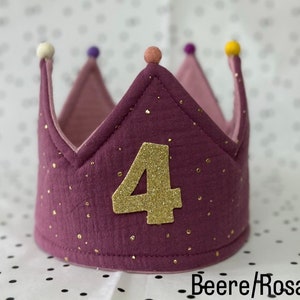 Birthday crown fabric crown muslin image 2