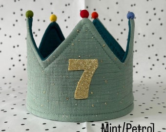 Birthday crown fabric crown muslin
