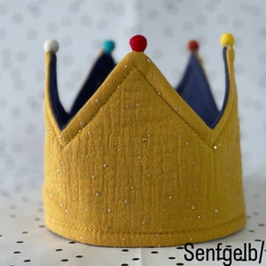 Birthday crown fabric crown muslin image 6