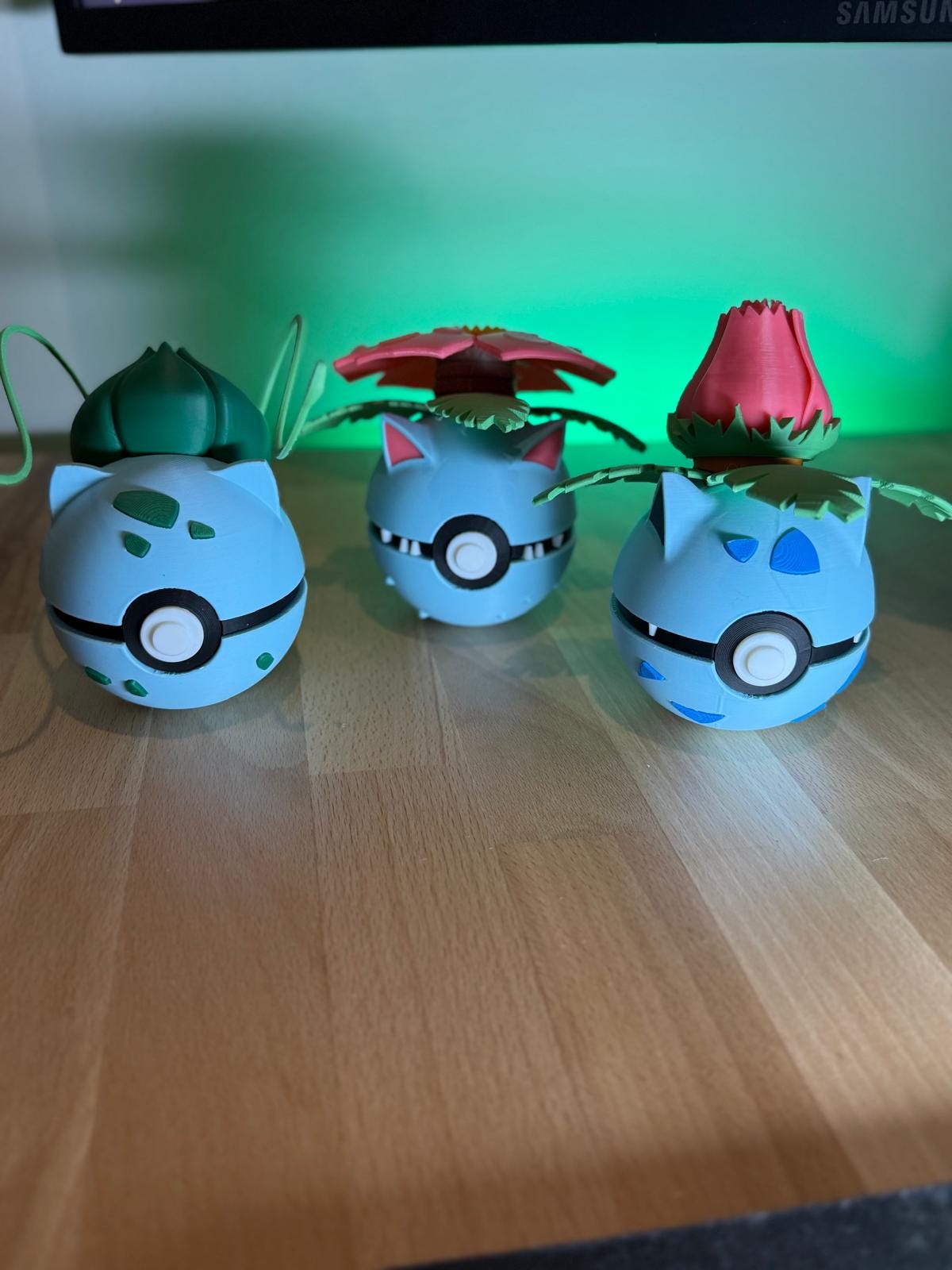 Statue Pokémon Florizarre 21cm Avec LED - Figurine Collection Manga Anime, Neuf Sous Blister