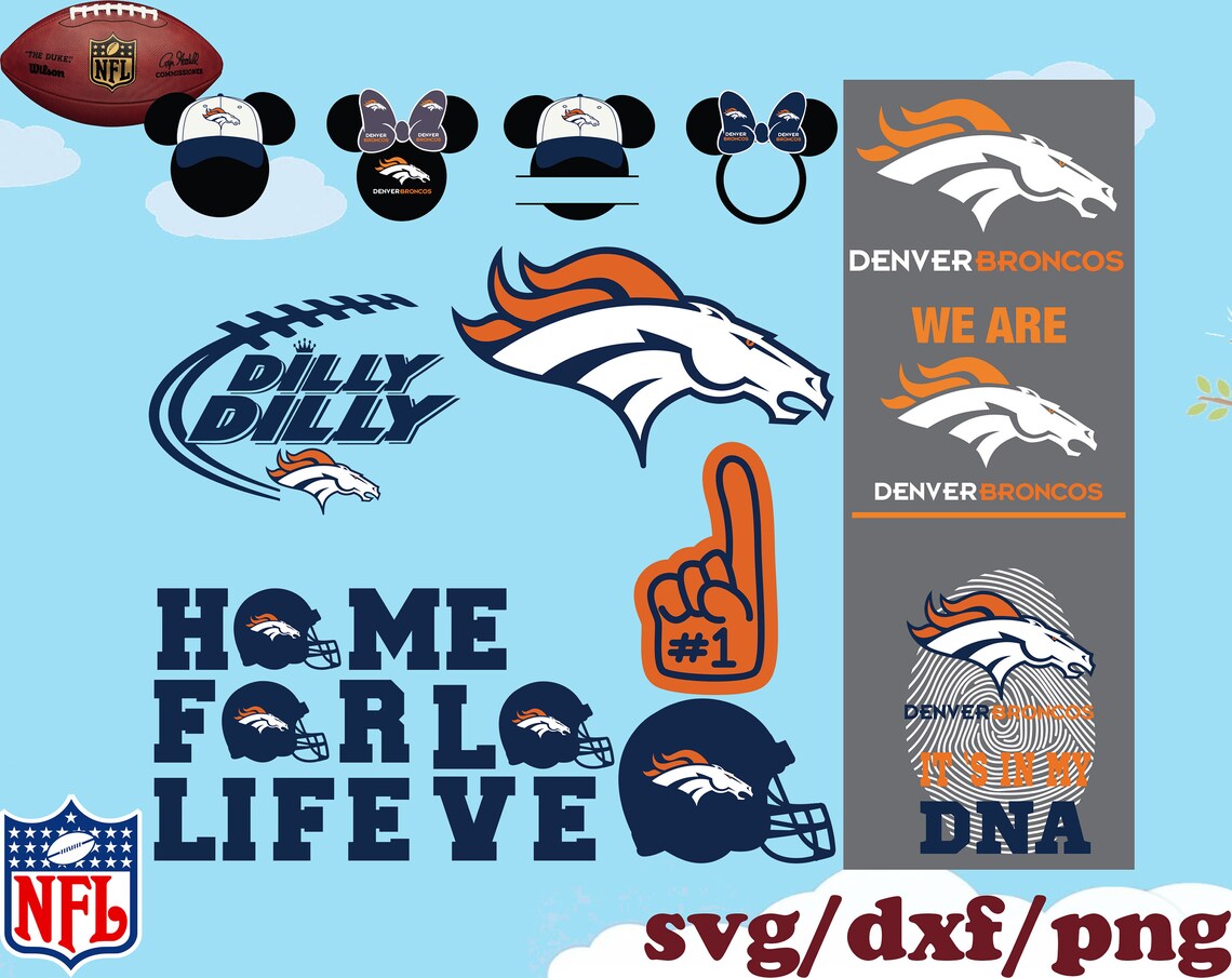 Download Denver Broncos Bundle NFL svg NFL Lover svgdxfpng Football | Etsy