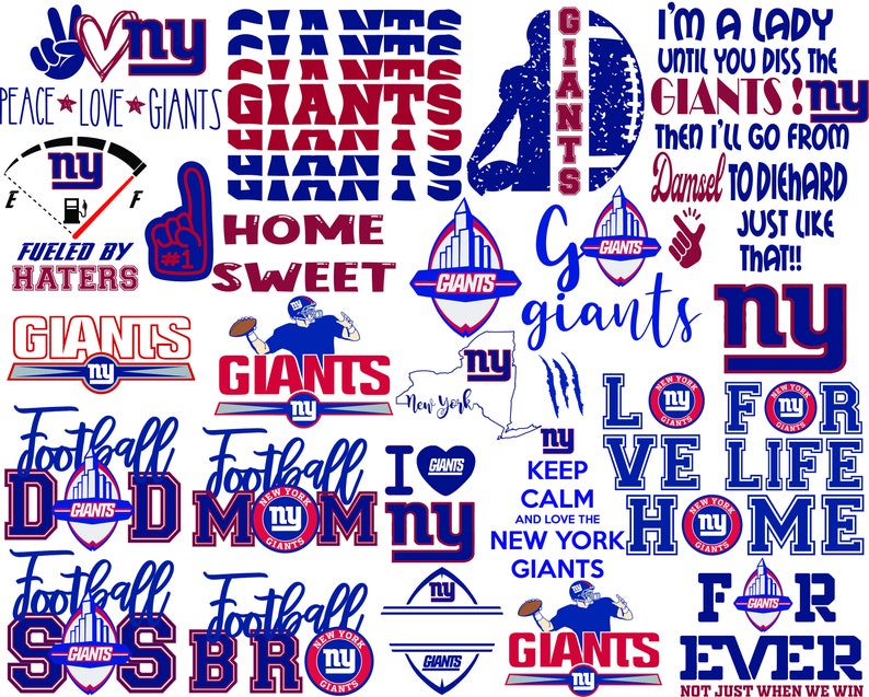 Download New York Giants Bundle NFL svg NFL Lover svgdxfpng | Etsy