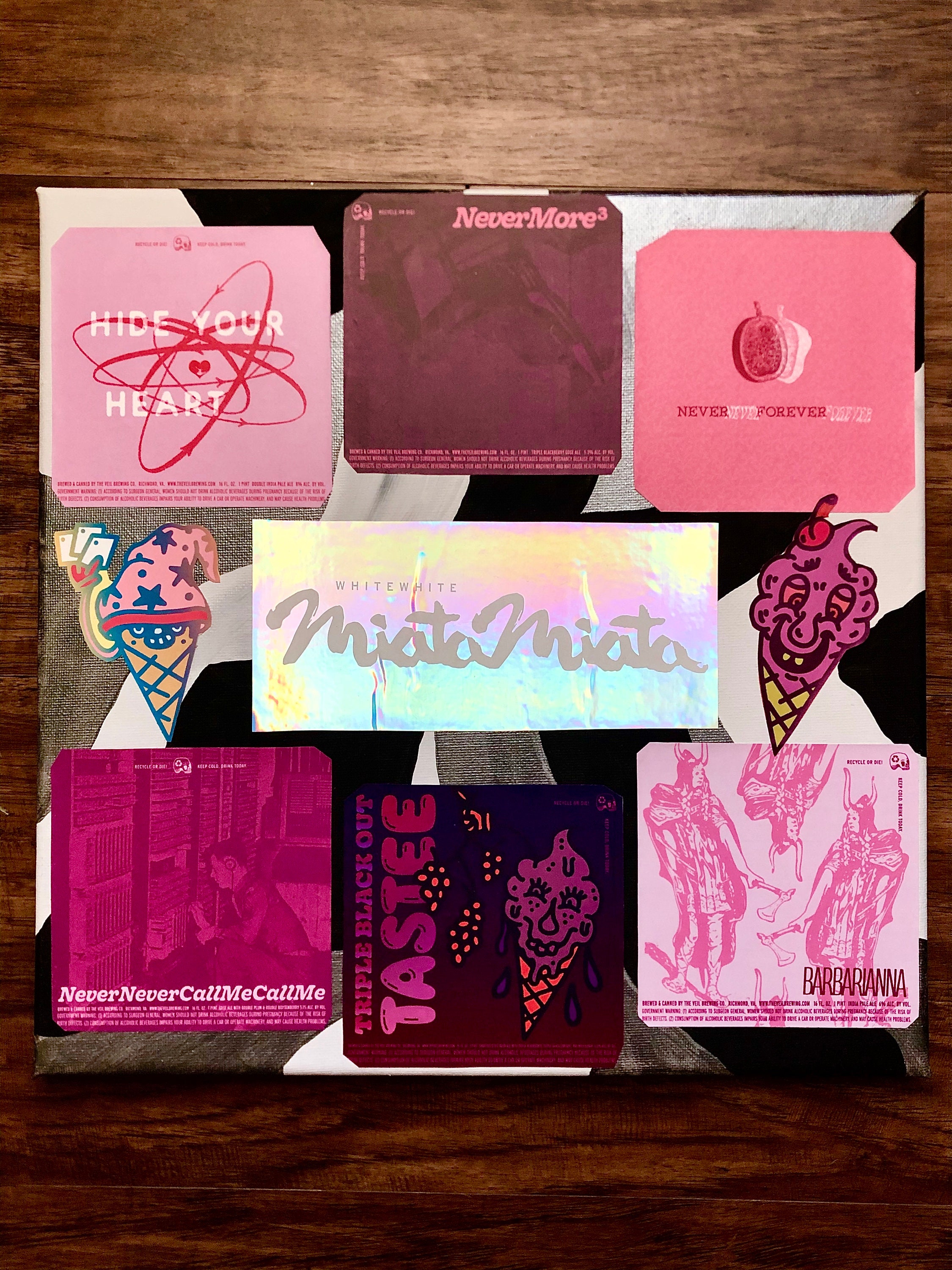 Valentine's Day Collage Pink Holographic | Etsy