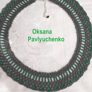Beaded necklace, classic style, handmade jewelry, сzech bead, for her, to the embroidered shirt image 3