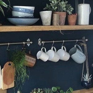 Etagère style industriel bois d'échafaudage avec support en acier noir