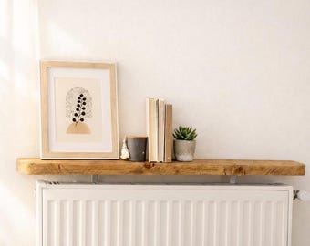Radiatorplank Steigerhout - Zonder Boren - Op Maat - Vensterbank - Industrieel Wandplank - Gerecycled Hout