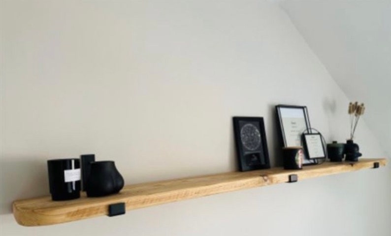 floating shelf made of scaffolding wood, invisible fixing 画像 5