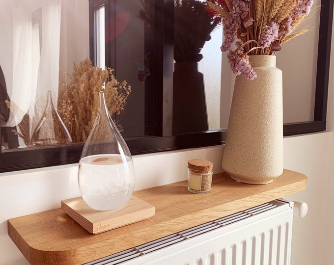 Featured listing image: solid oak console shelf over radiator without drilling your walls