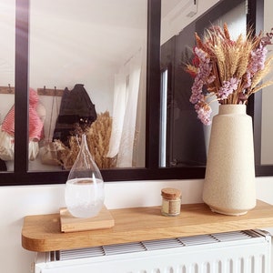 solid oak console shelf over radiator without drilling your walls