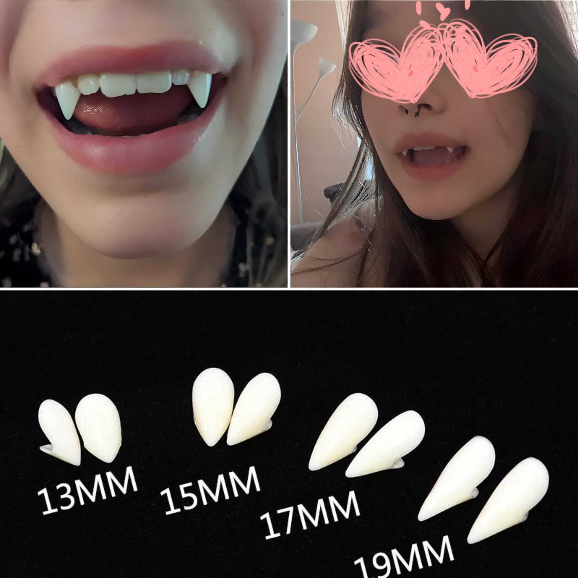 Permanent Vampire Teeth Caps