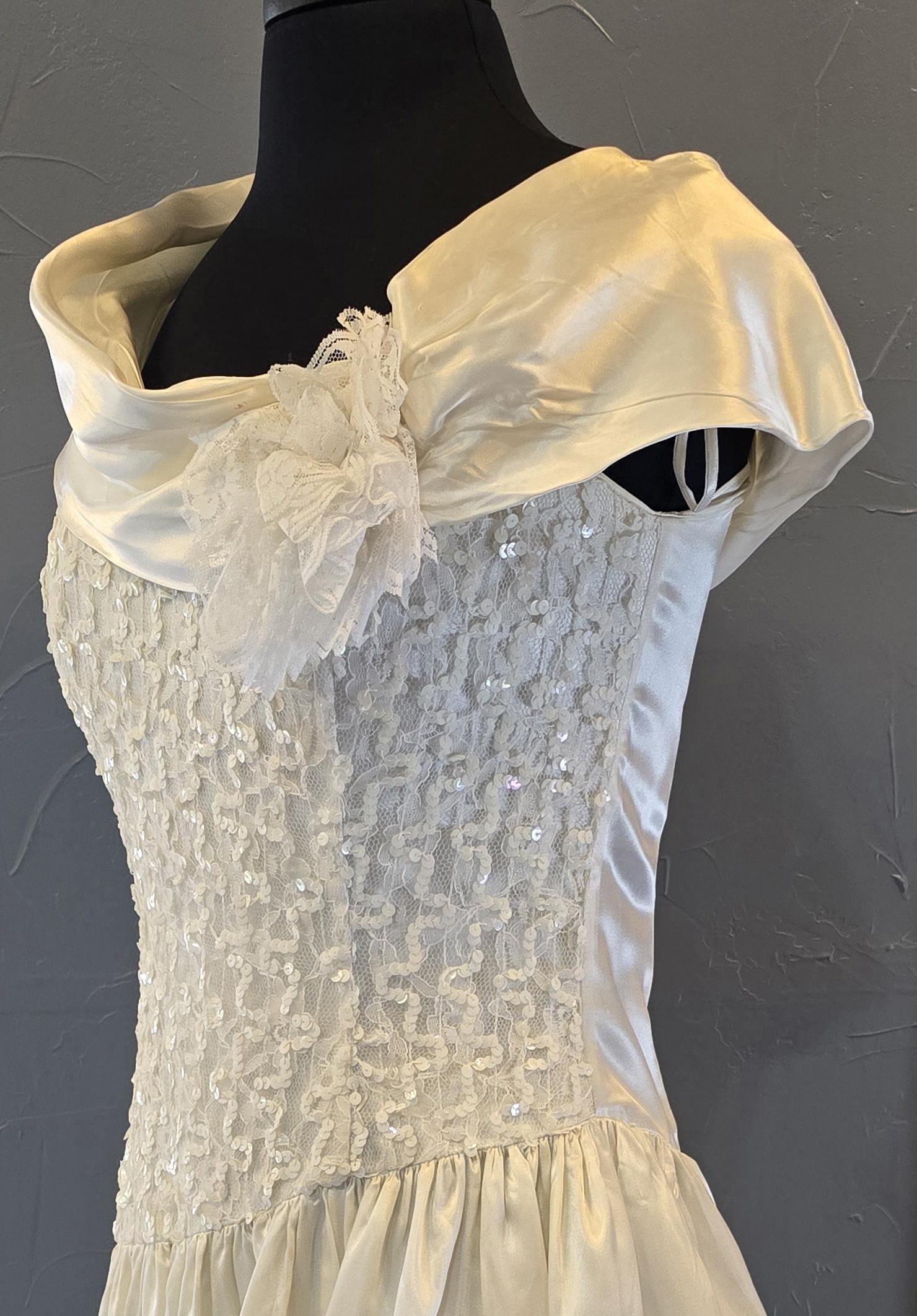 Vintage Gunne Sax Wedding Dress, 1980s Ivory Lace Bridal Gown - Etsy