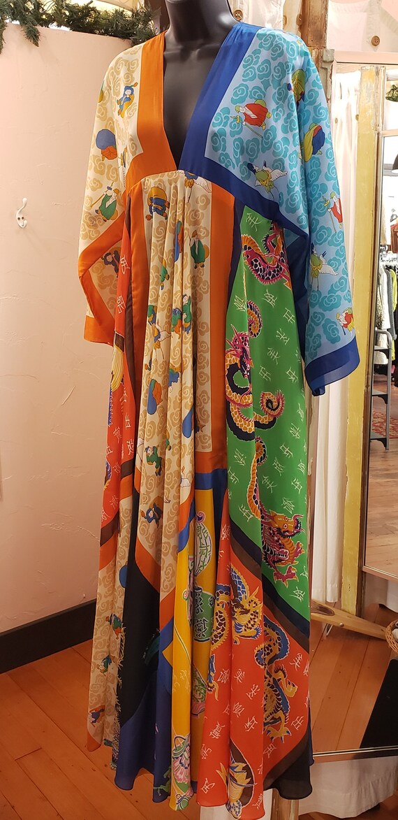 LAVETTA of BEVERLY HILLS 70's Patchwork Scarf Desi
