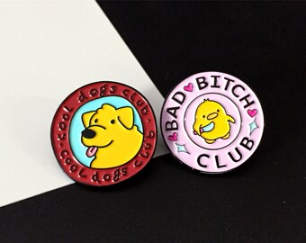 Lowkey Good Girl in Pink Pastel Enamel Lapel Pins Edgy Brooches Badges and Buttons for Novelty Gifts and Accessories