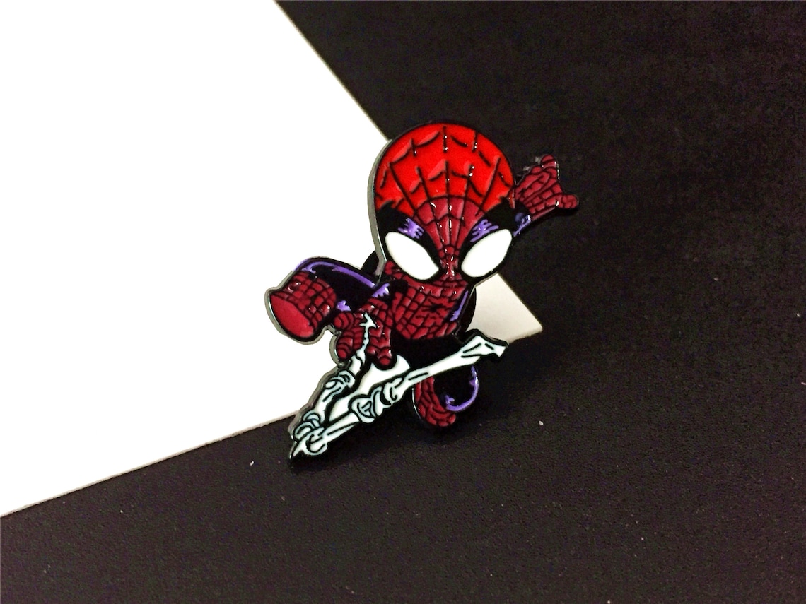 Funny Spiderman Pin Enamel Pins Set Label Pin Soft Cute Etsy