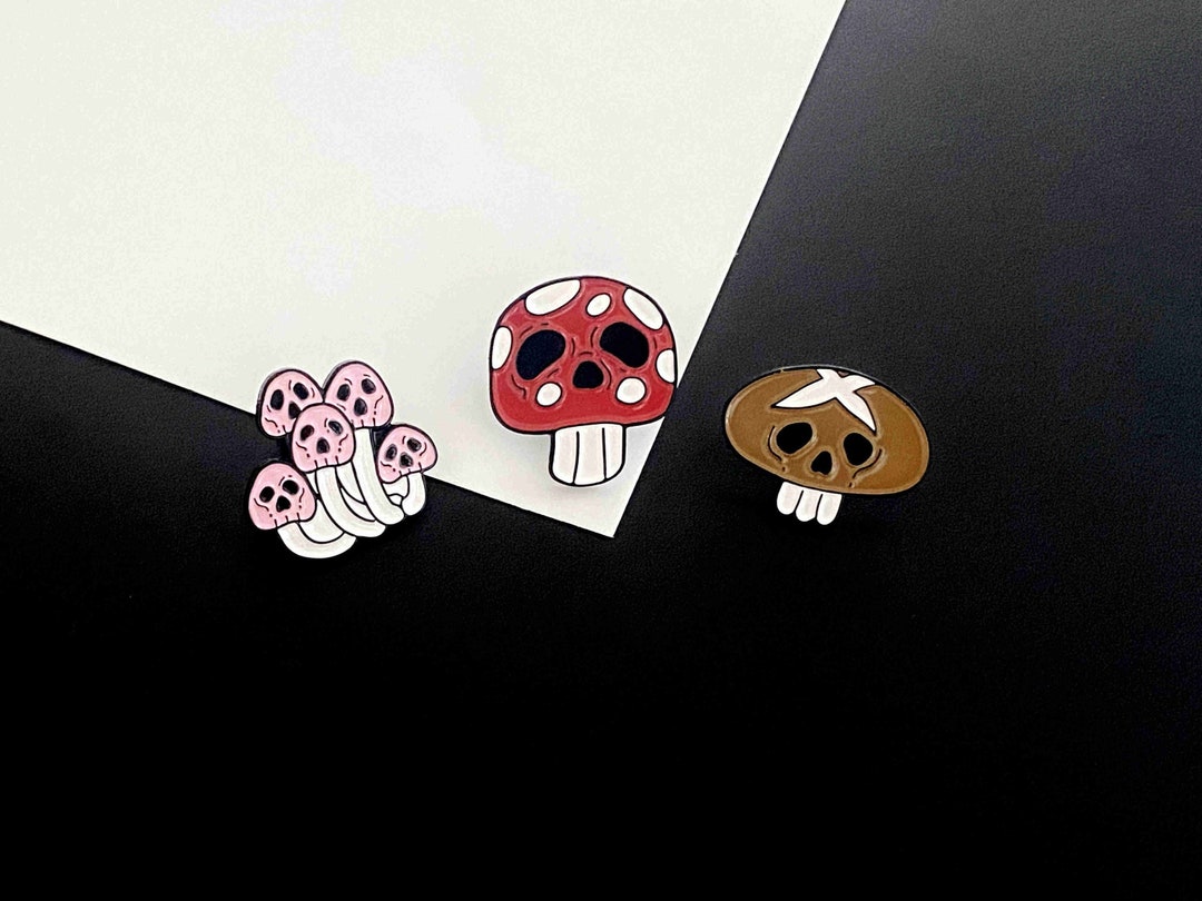Cartoon Poisonous Mushroom Enamel Pins Set Hard Enamel Pin Etsy