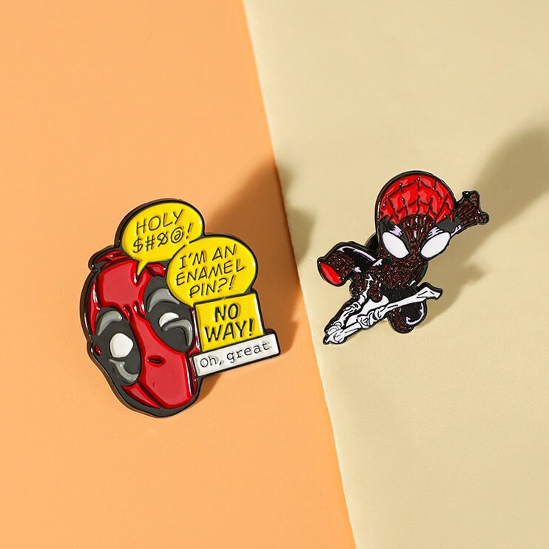 Funny Spiderman Pin Enamel Pins Set Label Pin Soft Cute Etsy