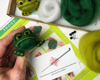 Wholesale Frog Wool Felt Needle Felting Kit with Instructions 