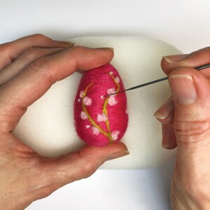 Needle felting Kit Easter eggs Create your own hanging Easter decorations craft kits for adults Easter gift for her, for Mum image 6