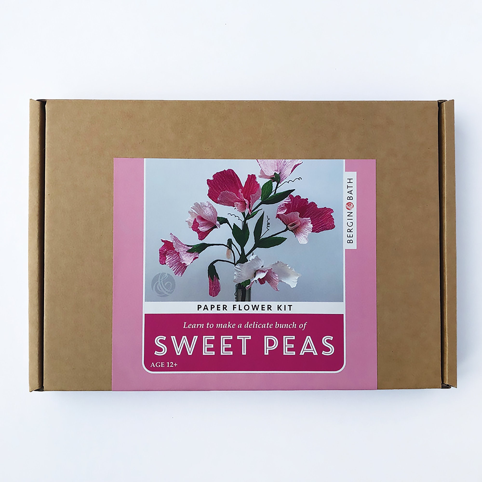 Paper Flower Kit Sweet Peas. A Creative Craft Kit Adults, Gift for