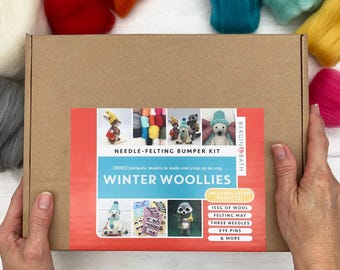 Needle Felting Kit – Winter Woollies Animals Craft, Adult Hobby
