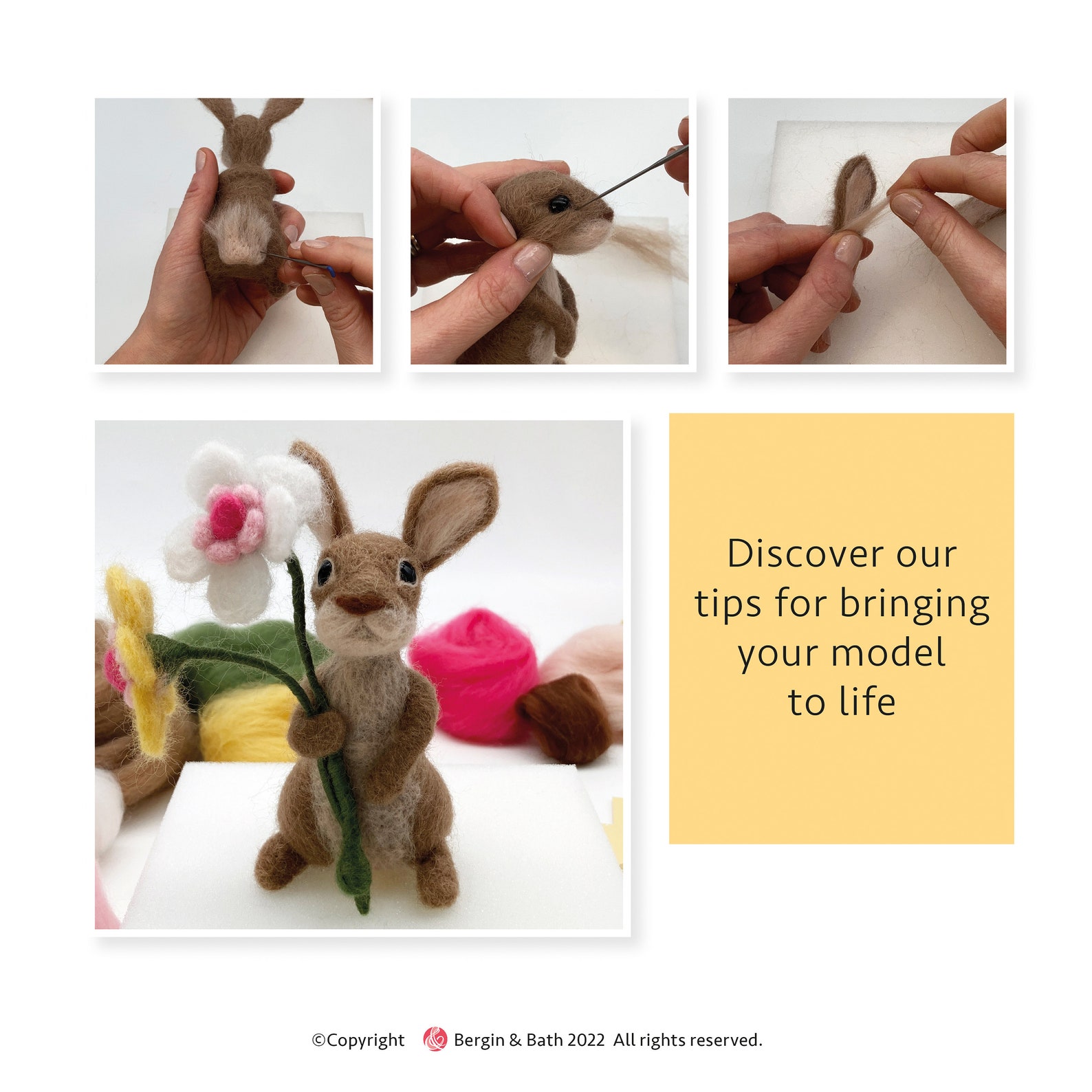 Needle Felted Easter Bunny Tutorial. PDF File. Instant Download. - Etsy