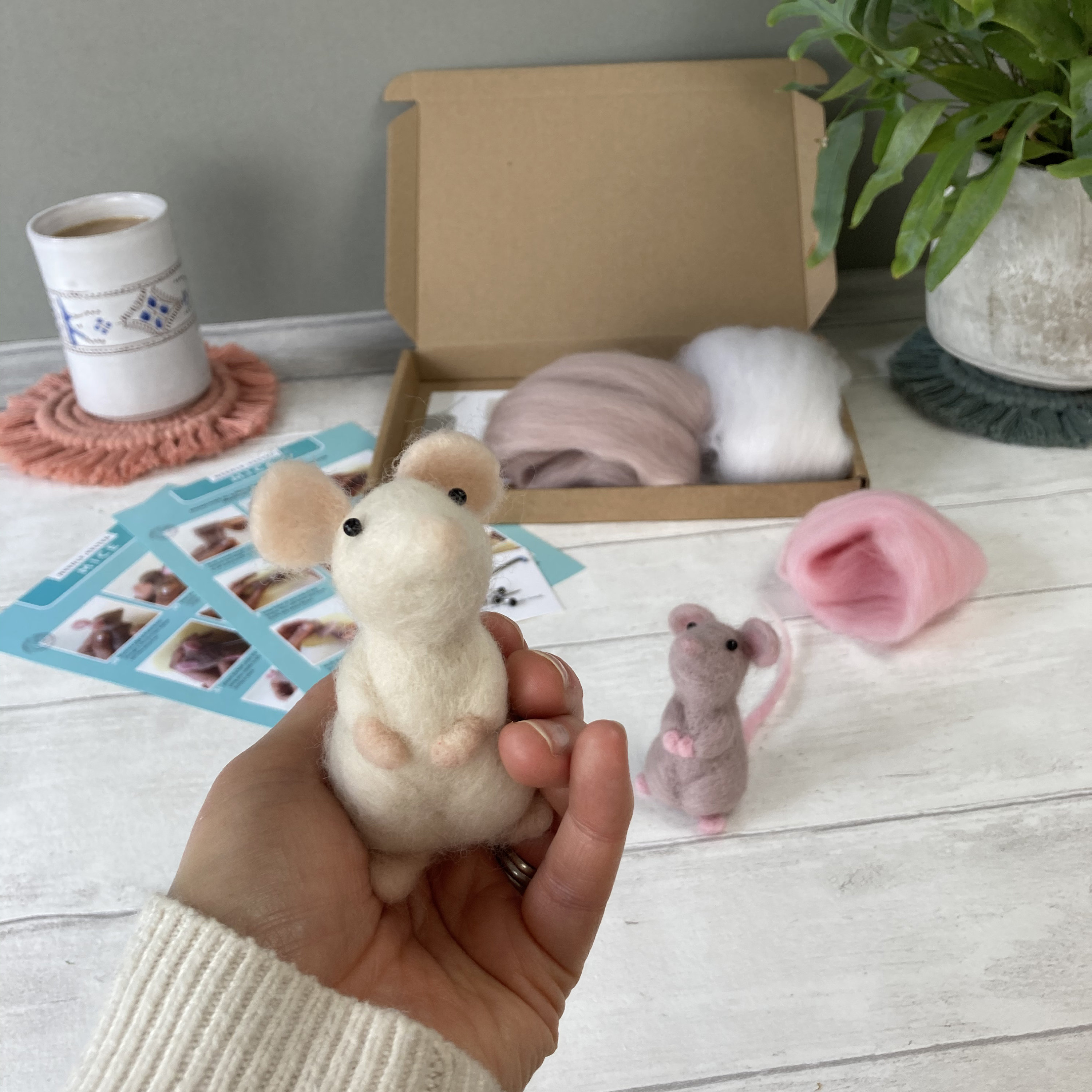 Needle Felting Kit Mouse find out how to felt two sweet mice Etsy