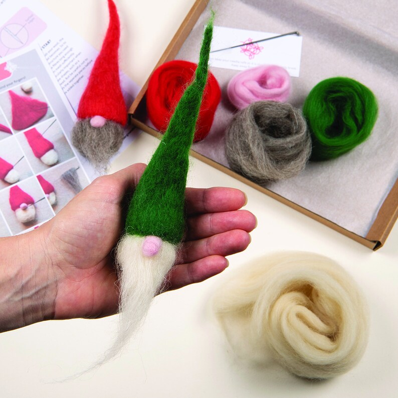 NeedleFelted Scandi Gnome Kit. Make your own Gnomes Etsy