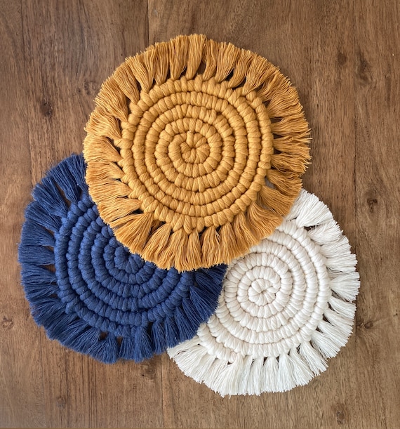 Macrame Coaster Kit – DIY Placemats, Craft Kit for Adults & Teens