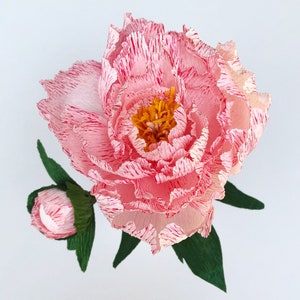 Paper Flower Kit Peony. Papercraft kit for women. A creative gift idea. image 5