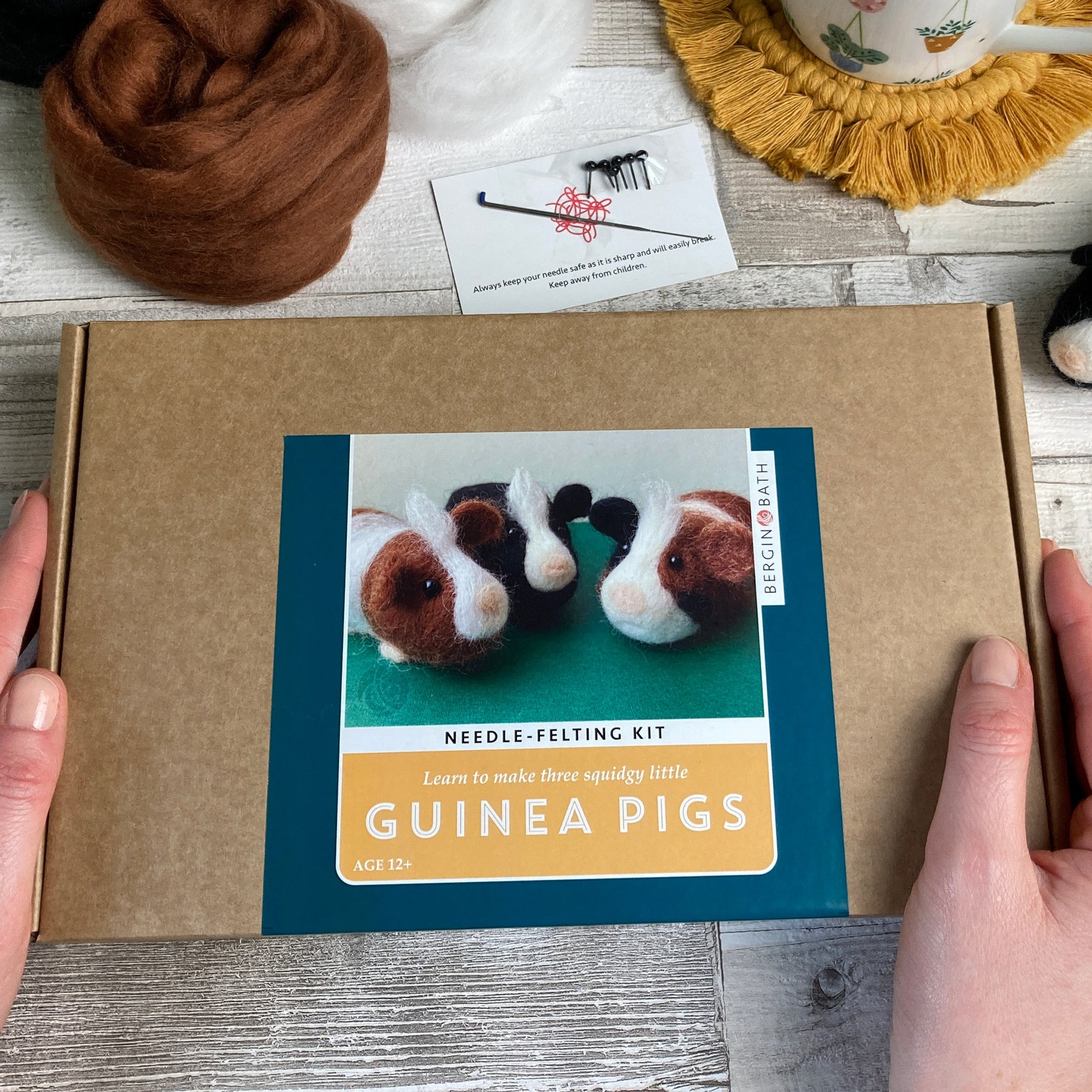 Needle Felting Kit Guinea Pigs cute pets craft kit for Etsy