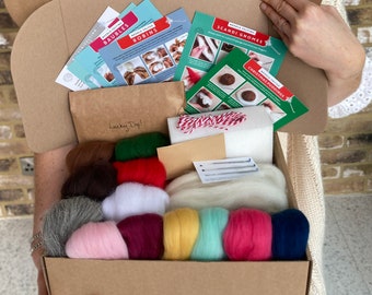 Kerststartpakket naaldvilten – feestelijke decoraties met 4 instructies