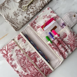 Personalized Book Sleeve, Handmade Cotton Planner Case,  Book cover with Zipper Pocket, Journal Organizer