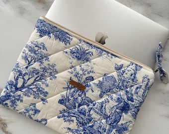 Custodia trapuntata per laptop, custodia per Macbook, custodia per iPad con motivo accogliente, custodia per laptop fatta a mano
