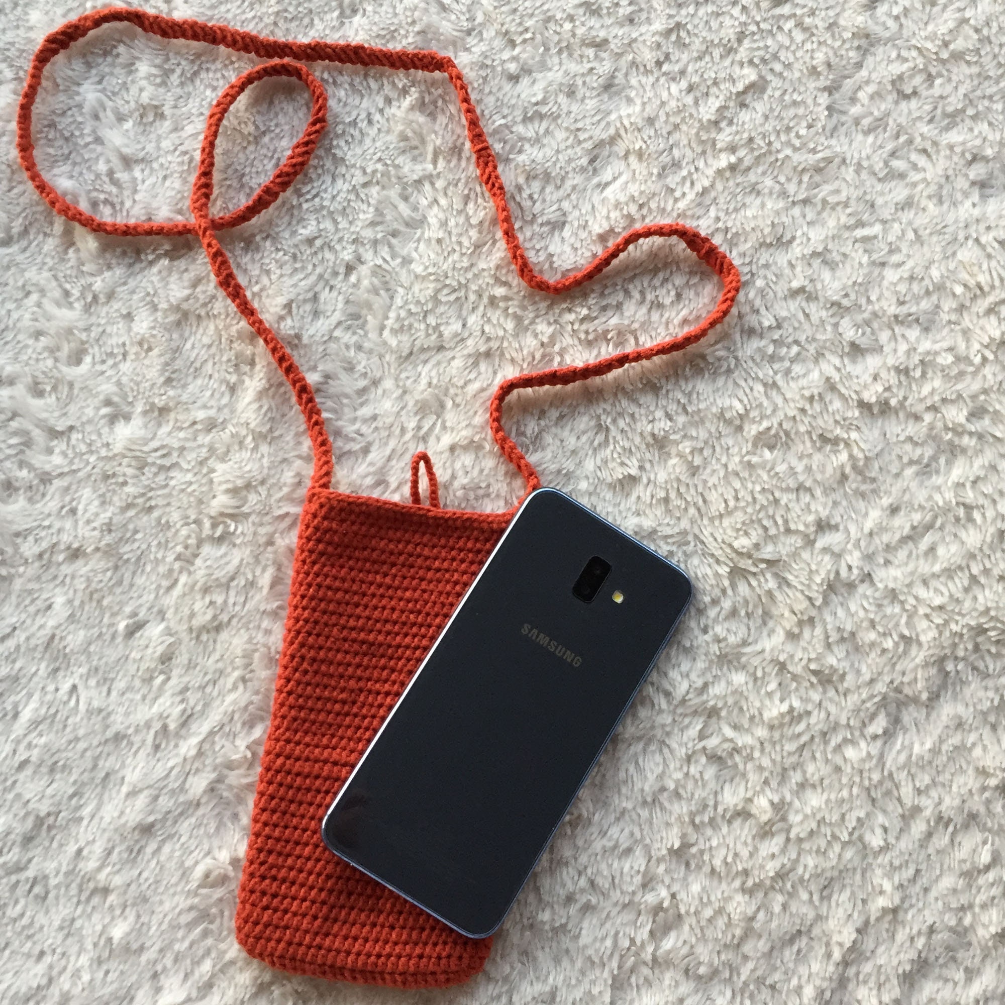スマホアクセサリー ストラップ Knitted Phone Bag - Etsy