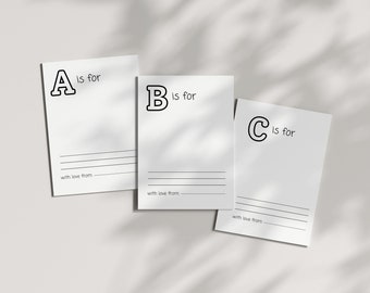 Baby shower ABC book, Baby alphabet book, abc book baby shower, abc coloring book, Baby's First ABC Book, Blank Alphabet Book, baby's abc